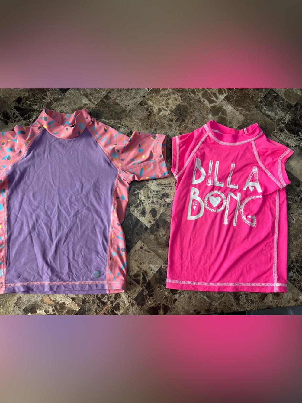 Billabong bundles of 2 swim tshirt 4 years